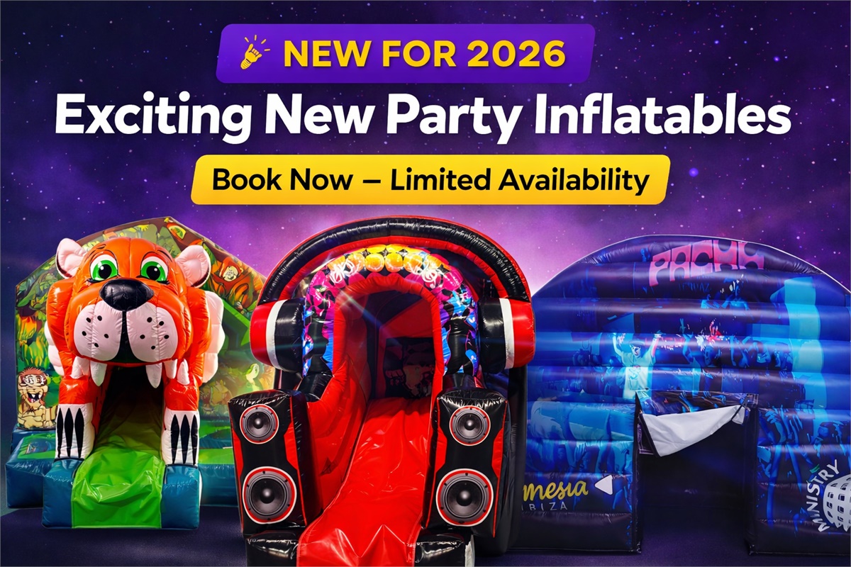 New Inflatables for Hire 2026 – Disco Domes & Slide Combos | Cream Cas