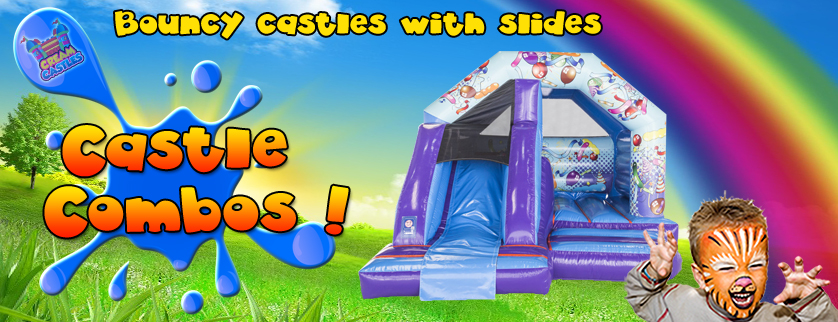 Bouncy castles with slide