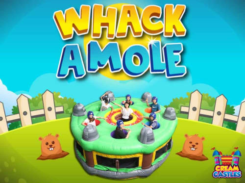 Inflatable human whack a mole